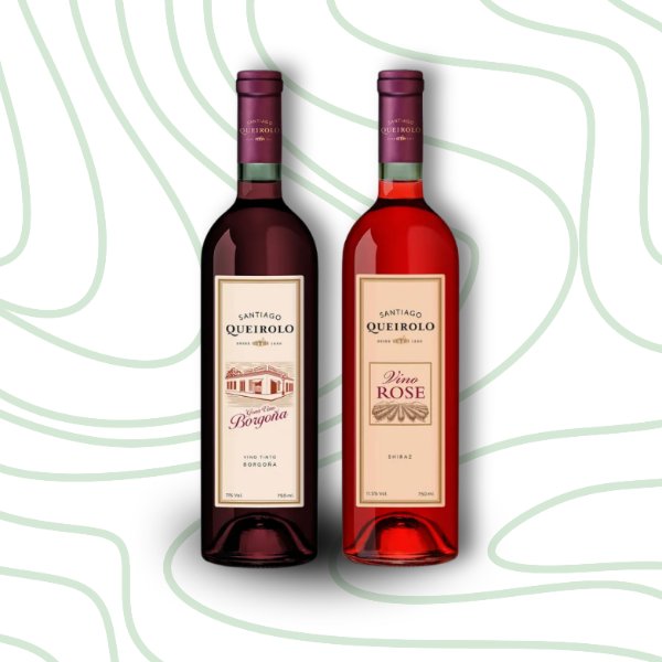 Pack Vino SANTIAGO QUEIROLO Botella 750ml + Vino Tinto Rosé SANTIAGO QUEIROLO Botella 750ml