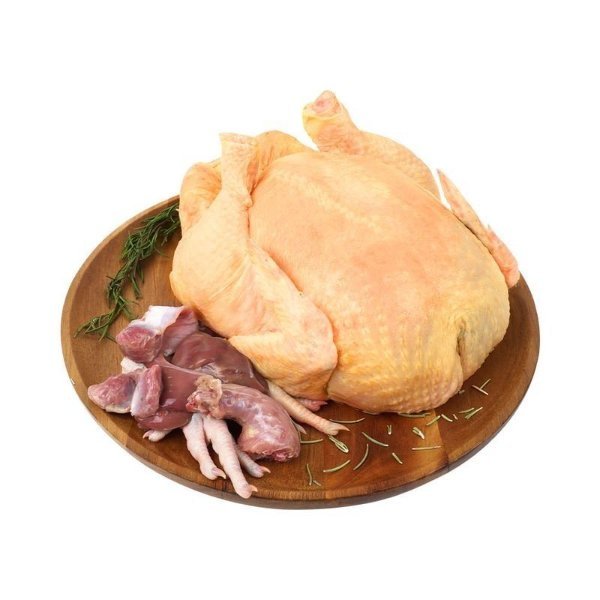 Pollo entero con menudencia.